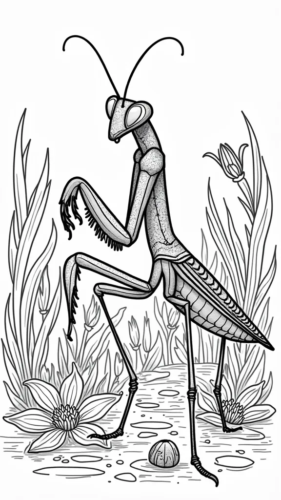 praying mantis coloring pages